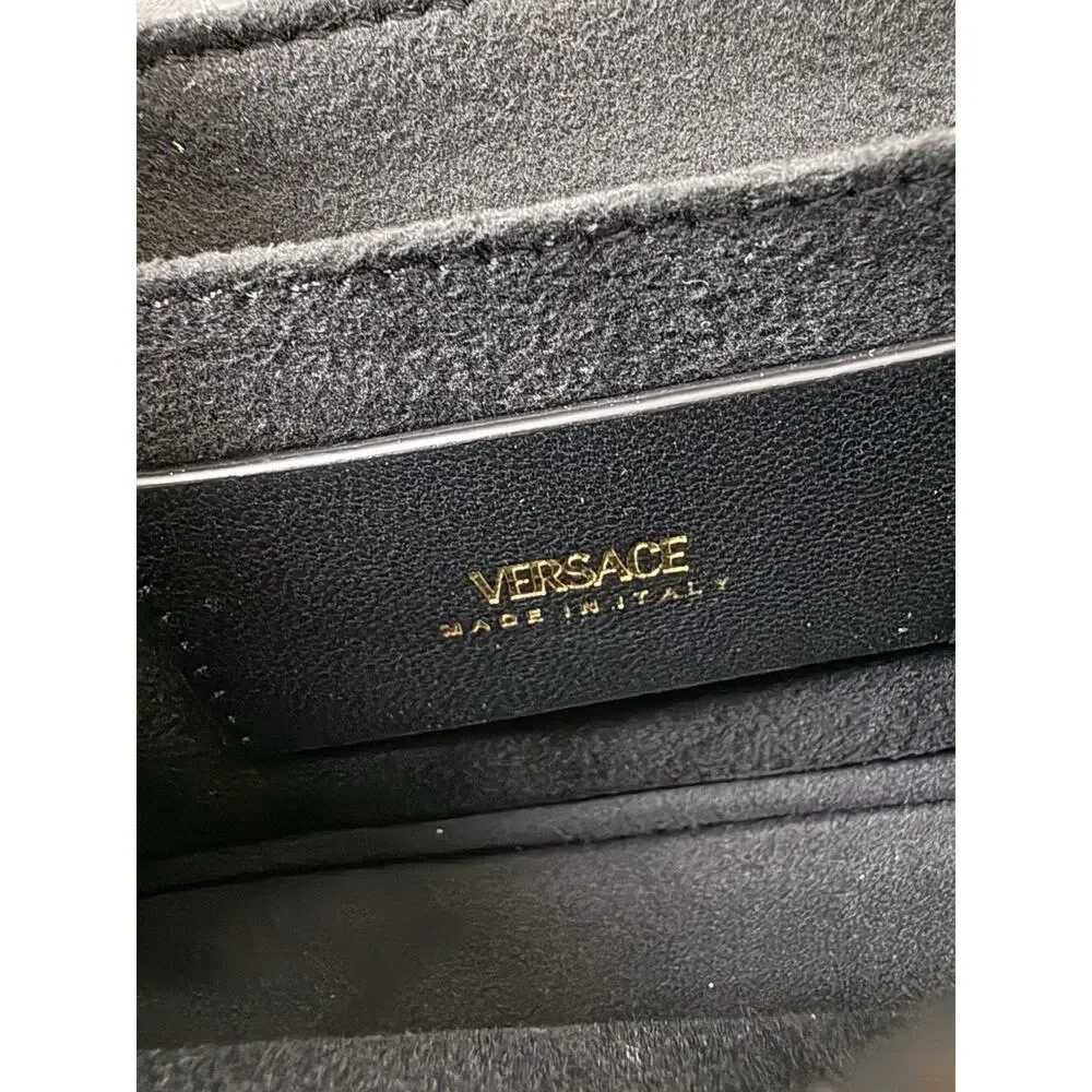 Versace Tag Flap Crossbody Bag
